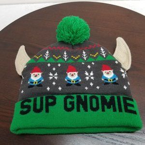 Sup Gnomie Christmas Elf Gnome Winter Hat Beanie